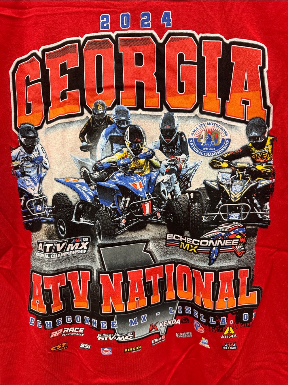 Georgia 2024 ATV MX National Championship T-Shirt Crew Neck Size: Medium. AMA